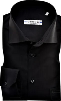 Produktbild von Ledub modern fit overhemd, zwart twill