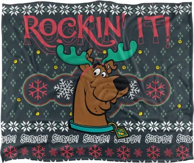 Obrázek produktu pro Scooby Doo - Deka "Rockin It", vánoční design TV19069 (jedna velikost) (barevná)
