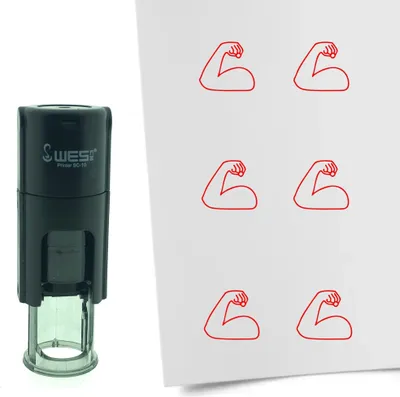 Produktbild von CombiCraft Selbstfärbender Stempel 'Bizeps' in der Farbe Rot, Ø10mm