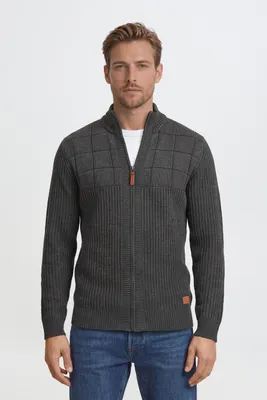 Produktbild von BLEND BHOteros Herren Strickjacke Cardigan Grobstrick mit Stehkragen