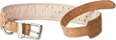 Produktbild von Woodland® Hundehalsband aus Büffelleder für sehr große Hunde mit 55-70 cm Halsumfang in Natur