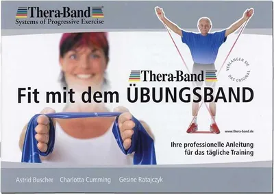 Produktbild von Thera-Band® Übungsband + Übungsbuch gratis ca. 3m lang Rot (mittel)