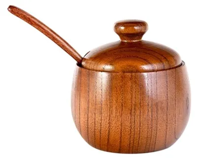 Produktbild von Holzgefäß für Kräuter mit Deckel