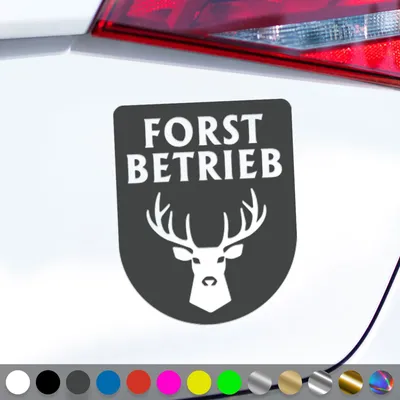 Produktbild von PantherPixel Forstbetrieb Aufkleber Forstwirt Forstwirtschaft Sticker Auto Geschenkidee Farbe Dunkelgrau
