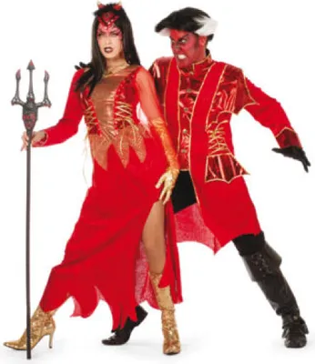 Produktbild von W4709-42-A rot Damen Teufelkleid Halloweenkleid Gr.42