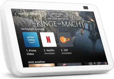 Produktbild von Amazon Echo Show 8 (2. Gen.) glacier white