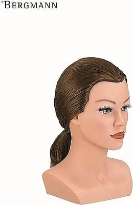 Produktbild von Bergmann Übungskopf Lady 20-25cm mittelblond Echthaar
