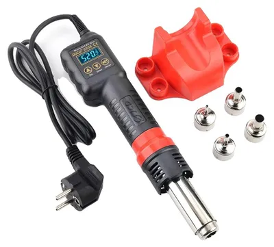 Immagine prodotto di Pistola ad aria calda, temperatura regolabile, display LCD, 8208 KIT1, 750 W, UE 220 V