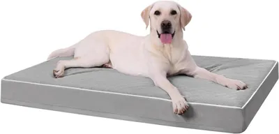 Productafbeelding van Orthopedisch Hondenbed - Hondenkussen Matras - Comfortabel Rusten - Waterdichte TPU-laag - 119 x 73 x 9 cm - Grijs