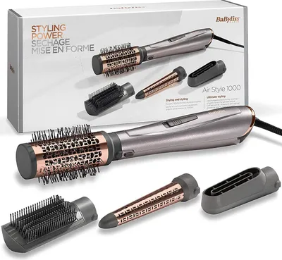 Produktbild von BaByliss Air Style 1000, Haar-Styling-Set, Warm, Kegelförmig, Trockenes / Nasses Haar, Schwarz, Kupfer, Palladium, China