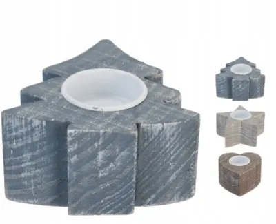 Imagen del producto de Soporte para velas tipo "tealight" de madera, forma de árbol de Navidad, 10,5 cm