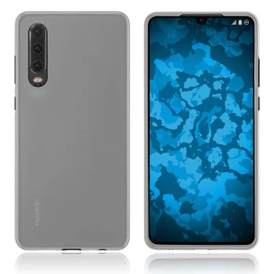 Produktbild von PhoneNatic Case kompatibel mit Huawei P30 - transparent-weiß Silikon Hülle matt Cover