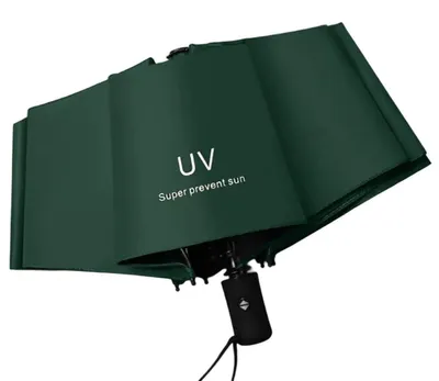 Produktbild von Automatischer Regenschirm, dreifach faltbar, Sonnenschutz, Regenschutz, Doppelnutzung, Geschenkidee
