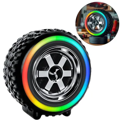 Produktbild von Bluetooth Lautsprecher tragbar 10W, RGB LED Licht, Bluetooth 5.1, kabellos, USB & TF Karte, Akku Lautsprecher mit Bass, kompakt