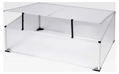 Produktbild von Frühbeet mit Alurahmen - 100x60x40cm - aus Polycarbonat - Gewächshaus aus Aluminium