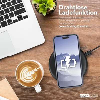 Produktbild von EAZY CASE - TPU Hülle für Apple iPhone 15 Pro Max, TPU Case stoßfeste Handyhülle, weiches Cover mit Kameraschutz, Silikonhülle in Blau