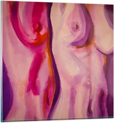Produktbild von Bilder auf glas - Frau Tat Körper - 70x70cm - Glasbilder - Wandbilder - Kunstdruck - zum Aufhängen bereit - Wanddekoration aus Glas - Glas Bilder - Wandbild auf Glas - Einteilig - GAC70x70-3812
