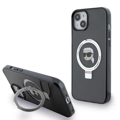 Image de Karl Lagerfeld Klhmp15Mhmrskhk Iphone 15 Plus / 14 Plus 6.7 Czarny/Black Hardcase Ring Stand Karl Head Magsafe