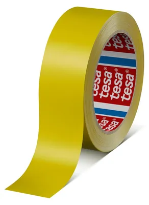 Imagen del producto de Cinta adhesiva Tesa, 66 metros de longitud, 12 mm de ancho, color amarillo