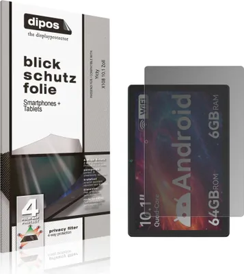 Produktbild von Blickschutzfolie für Yicty X108 10.1 Zoll matt Schutzfolie Folie Display Schutz dipos