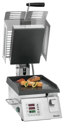 Produktbild von Kontaktgrill DT 2000 1G mit glatter Grillfläche, getrennt regelbare Temperatur, Timer, 320x550x310 mm