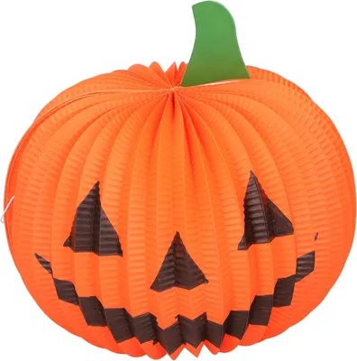 Immagine prodotto di zucca lanterna Halloween 25x25 cm carta arancione