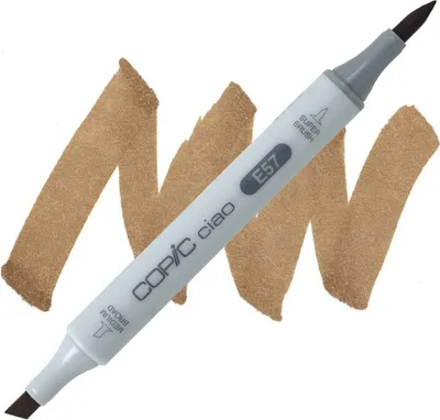 Zdjęcie produktu dla COPIC Ciao dwustronny pędzel i dłuto, E57 orzech jasny