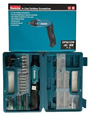 Produktbild von Makita DF001DW, Schwarz, Blau, 220 RPM, 3 Nm, 4 Nm, Akku, 3,6 V