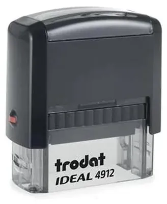 Obrázok produktu pre Pečiatka, TRODAT "Ideal 4912", čierne telo, s čiernou poduškou