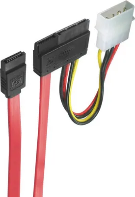 Produktbild von shiverpeaks 0.5m SATA, 0,5 m, SATA I, SATA 22-pin, SATA 7-pin + Molex (4-pin), Männlich/Weiblich, Schwarz, Rot, Weiß, Gelb