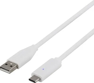 Immagine prodotto di Cavo USB DELTACO, da tipo C a tipo A, 0,5 m, bianco