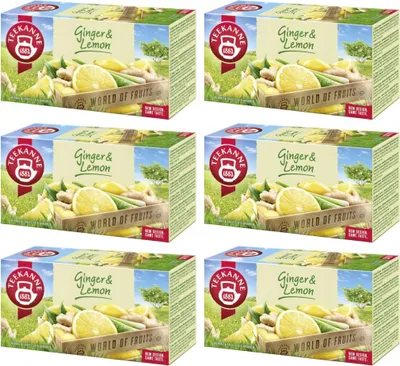 Produktbild von Teekanne Ingwer Zitrone Tee 6x 20 Teebeutel - Kräutertee Früchtetee Mischung