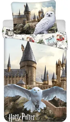 Productafbeelding van Harry Potter Dekbedovertrek Hedwig- 140 x 200 cm - 70 x 90 cm - katoen