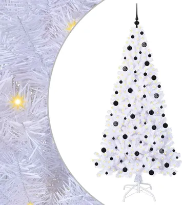Obrázek produktu pro vidaXL Umělý vánoční stromek bílý 210 cm z PVC a oceli