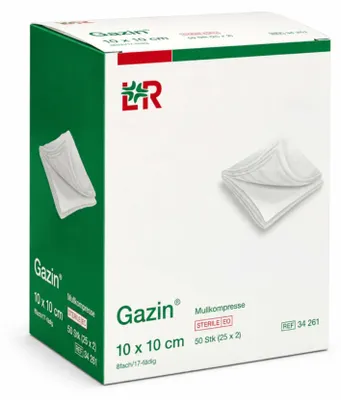 Produktbild von GAZIN Mullkomp.10x10 cm steril 8fach