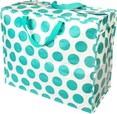 Produktbild von LS-LebenStil XXL Jumbo Bag Turquoise Spotlight 55cm faltbar Kunstsoff Einkaufstasche Unterbettkommode Aufbewahrungstasche Kleidung Bettdecken Kissen