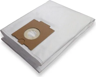 A stack of white vacuum cleaner bags with a cardboard connector.