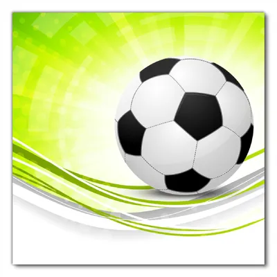 Produktbild von Wallario selbstklebende Möbelfolie/ Tischdecke für Innen und Außen, Größe: 50 x 50 cm - Fußball - grün weiße Wellen Muster