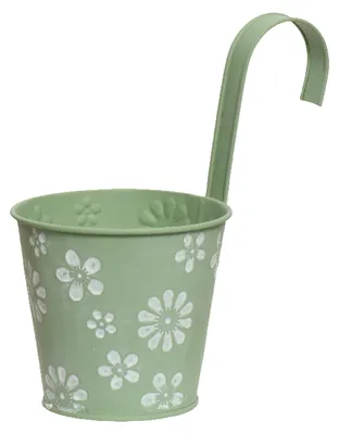 Produktbild von Decoris Pflanzentopf - hangend - Zink - 32 x 16 cm - hellgrun