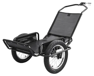 Produktbild von VEVOR Fahrradanhänger Lastenanhänger Transportanhänger für Offroad 145 kg, Kohlenstoffstahl & PVC-Netzgewebe, Mit 8 Reflektoren, Faltbares Design, Für 22-28 Zoll Räder, Fahrradwagen für Alle Gelände