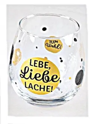 Produktbild von Whiskyglas, Wasserglas oder auch Weinglas mit Spruch Lebe