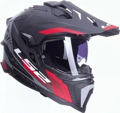 Produktbild von LS2 Endurohelm MX701 Explorer Hexa Schwarz Rot Grau M