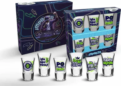 Image de Shot On – Lot de 6 verres à schnaps – 35 ml – Fête