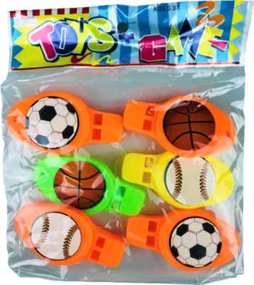 Image de Sifflet avec motif de balle 6 pièces dans un set