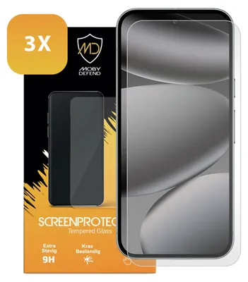 Productafbeelding van 3-Pack MobyDefend Screenprotectors - Geschikt voor  Google Pixel 10 Pro  -  Case-Friendly Screensavers - Gehard Glas