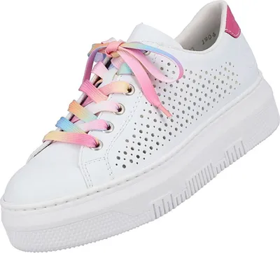 Produktbild von Rieker Damen Sneaker Plateausohle Schnürschuhe M1904, Größe:38 EU, Farbe:Weiß