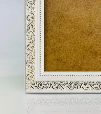 Produktbild von Bilderrahmen "Rubens" - Farbe: Weiß Gold - Größe: 13 x 18 cm