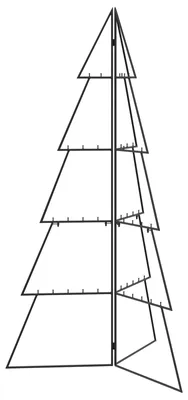 Immagine prodotto di vidaXL Albero di Natale in metallo KUOPIO, 140 cm, acciaio, nero