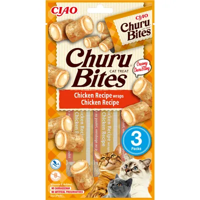Produktbild von CIAO Churu Bites Chicken Recipe wraps Chicken, Leckerli, Katze, Adult, Huhn, 10 g