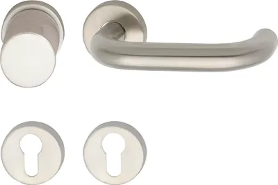 Produktbild von FH-Wechselgarnitur GEOS 1754/D6K FH-auf Rosette PZ, wahlweise, Edelstahl matt, 1 Garnitur | Zubehör Beschläge Türen